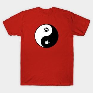 Dog Human Yin and Yang T-Shirt